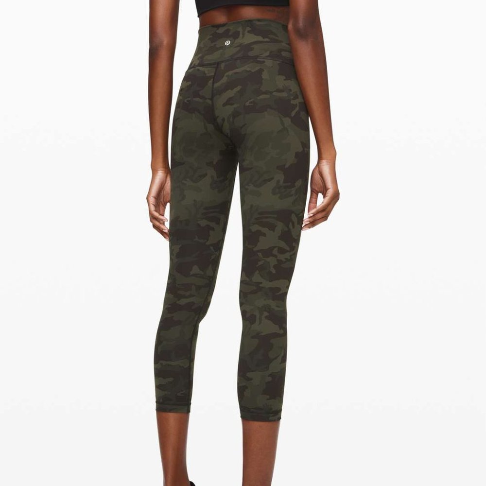 NWOT Lululemon Wunder Under HR 25" Green Camo